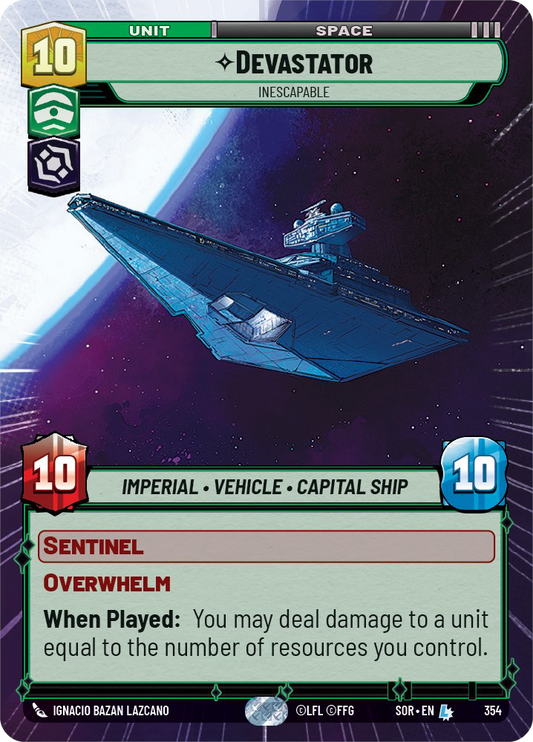 Devastator - L 354/252 - Spark of Rebellion SOR - Star Wars Unlimited (Hyperspace)