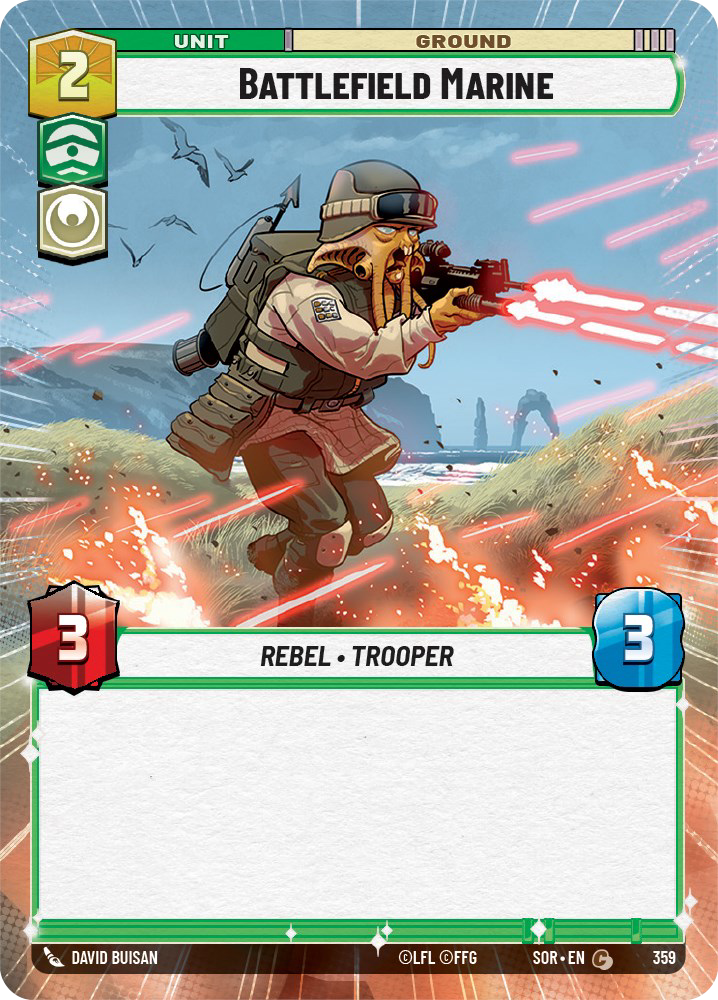 Battlefield Marine - C 359/252 - Spark of Rebellion SOR - Star Wars Unlimited (Hyperspace Foil)