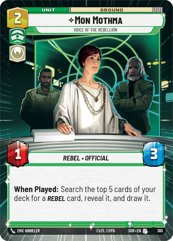 Mon Mothma - U 360/252 - Spark of Rebellion SOR - Star Wars Unlimited (Hyperspace)