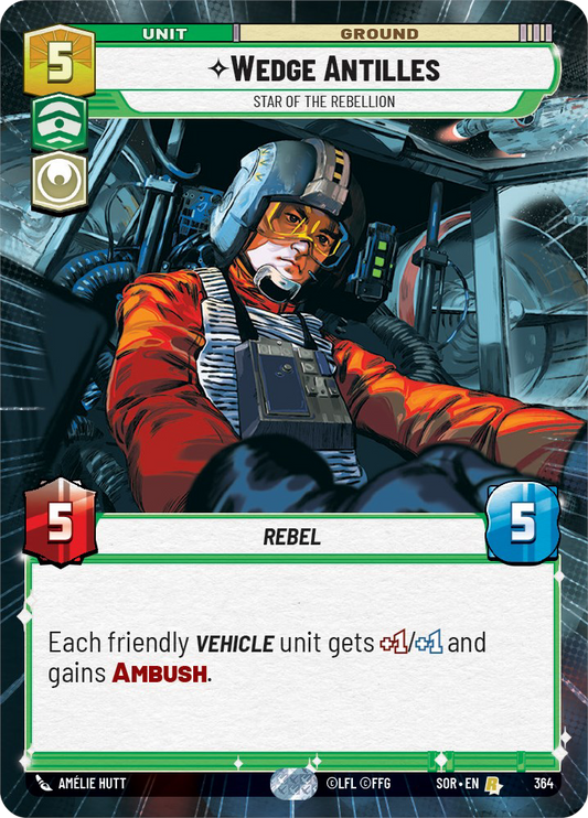 Wedge Antilles - R 364/252 - Spark of Rebellion SOR - Star Wars Unlimited (Hyperspace)