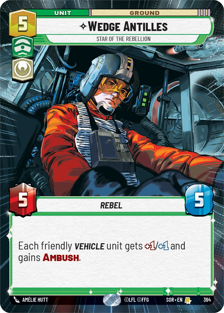 Wedge Antilles - R 364/252 - Spark of Rebellion SOR - Star Wars Unlimited (Hyperspace Foil)