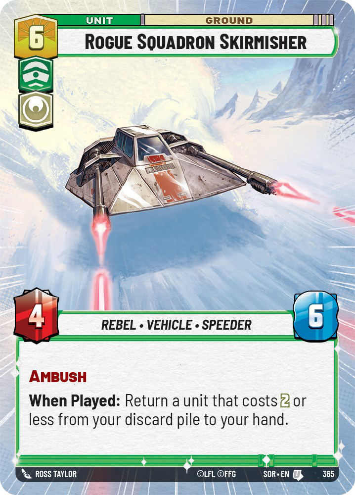 Rogue Squadron Skirmisher - U 365/252 - Spark of Rebellion SOR - Star Wars Unlimited (Hyperspace)