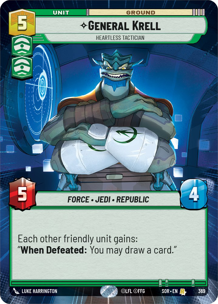 General Krell - R 369/252 - Spark of Rebellion SOR - Star Wars Unlimited (Hyperspace Foil)