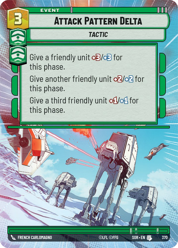 Attack Pattern Delta - U 370/252 - Spark of Rebellion SOR - Star Wars Unlimited (Hyperspace Foil)