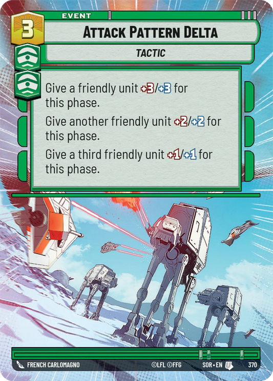 Attack Pattern Delta - U 370/252 - Spark of Rebellion SOR - Star Wars Unlimited (Hyperspace Foil)