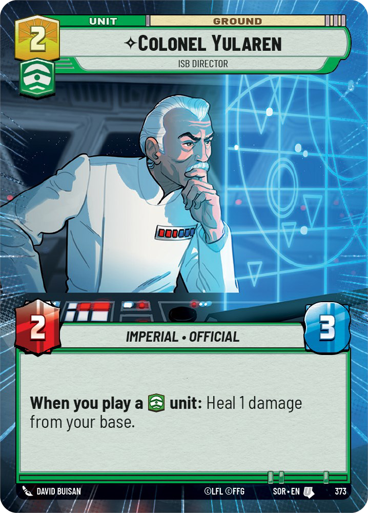 Colonel Yularen - U 373/252 - Spark of Rebellion SOR - Star Wars Unlimited (Hyperspace)