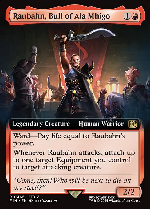Raubahn, Bull of Ala Mhigo - Final Fantasy FIN - NM - 0465 R (Extended Foil)