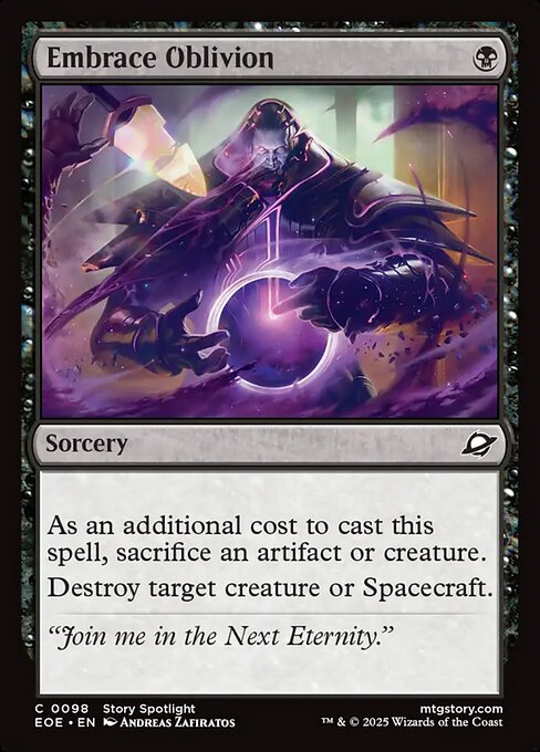 Embrace Oblivion - Edge of Eternities EOE - NM - 0098 C (Foil)
