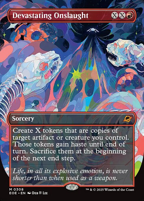 Devastating Onslaught - Edge of Eternities EOE - NM - 0308 M (Borderless Foil)