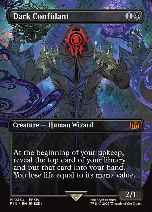 Dark Confidant - Final Fantasy FIN - NM - 0334 M (Borderless Foil)