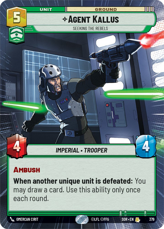 Agent Kallus - R 379/252 - Spark of Rebellion SOR - Star Wars Unlimited (Hyperspace)