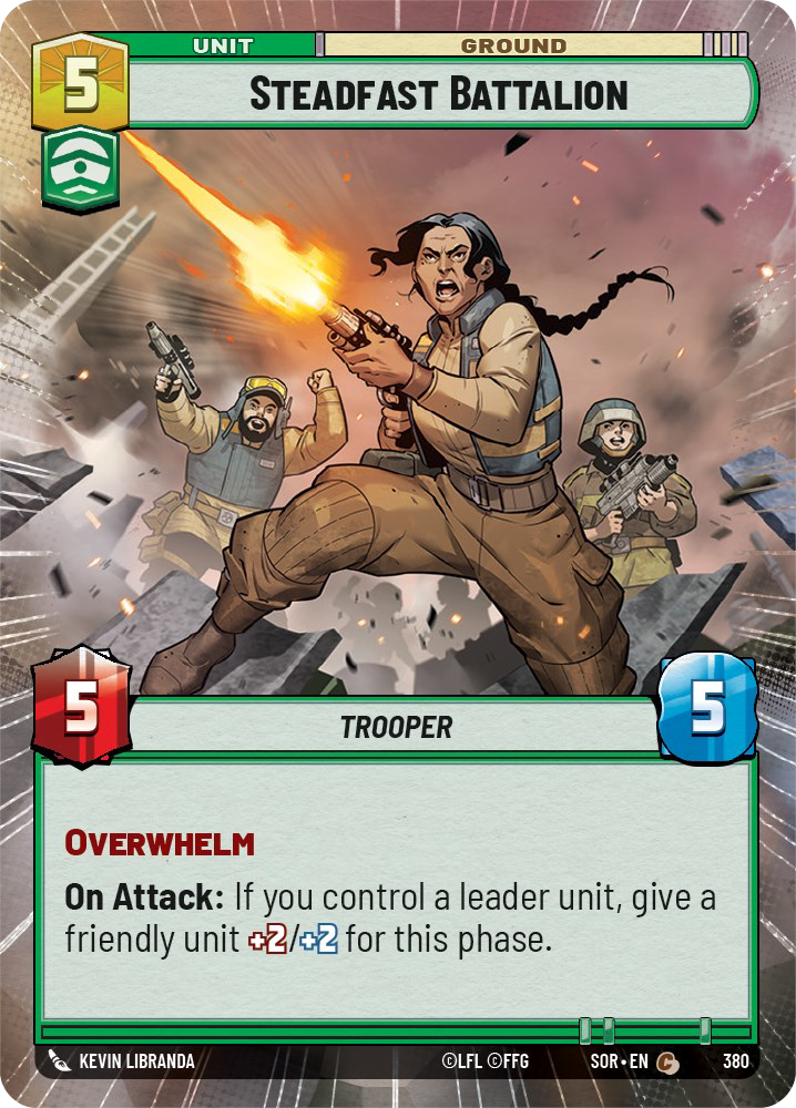 Steadfast Battalion - C 380/252 - Spark of Rebellion SOR - Star Wars Unlimited (Hyperspace Foil)