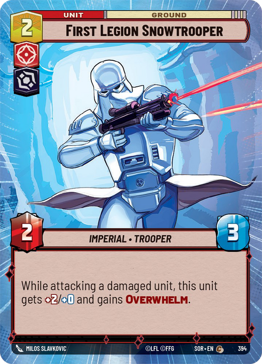 First Legion Snowtrooper - C 394/252 - Spark of Rebellion SOR - Star Wars Unlimited (Hyperspace)