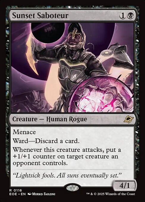 Sunset Saboteur - Edge of Eternities EOE - NM - 0116 R (Foil)