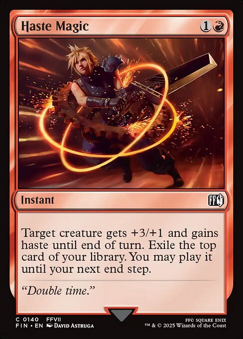 Haste Magic - Final Fantasy FIN - NM - 0140 C (Foil)