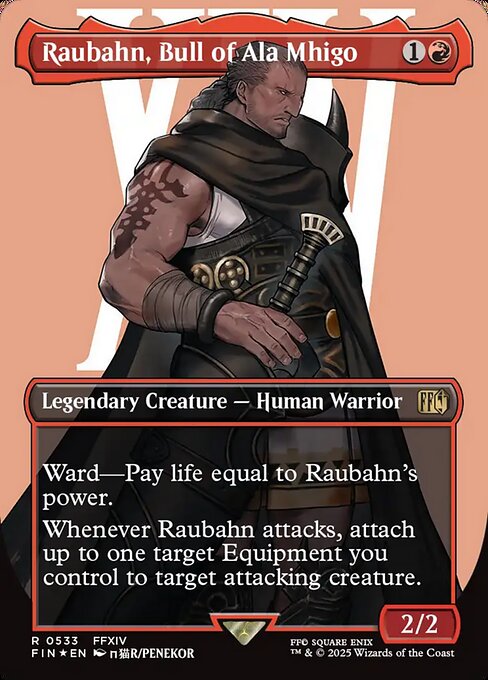 Raubahn, Bull of Ala Mhigo - Final Fantasy FIN - NM - 0533 R (Borderless Surge Foil)