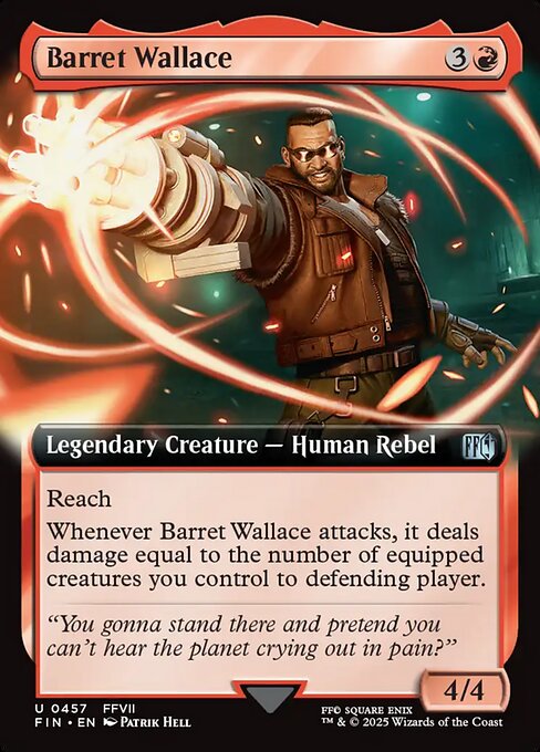 Barret Wallace - Final Fantasy FIN - NM - 0457 U (Extended Foil)