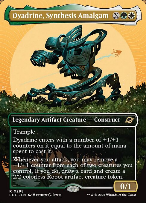 Dyadrine, Synthesis Amalgam - Edge of Eternities EOE - NM - 0298 R (Borderless Foil)