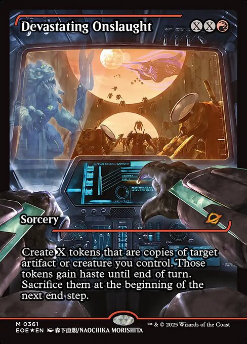 Devastating Onslaught - Edge of Eternities EOE - NM - 0361 M (Showcase Foil)