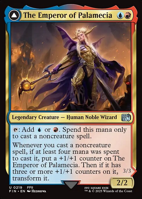 The Emperor of Palamecia // The Lord Master of Hell - Final Fantasy FIN - NM - 0219 U (Foil)