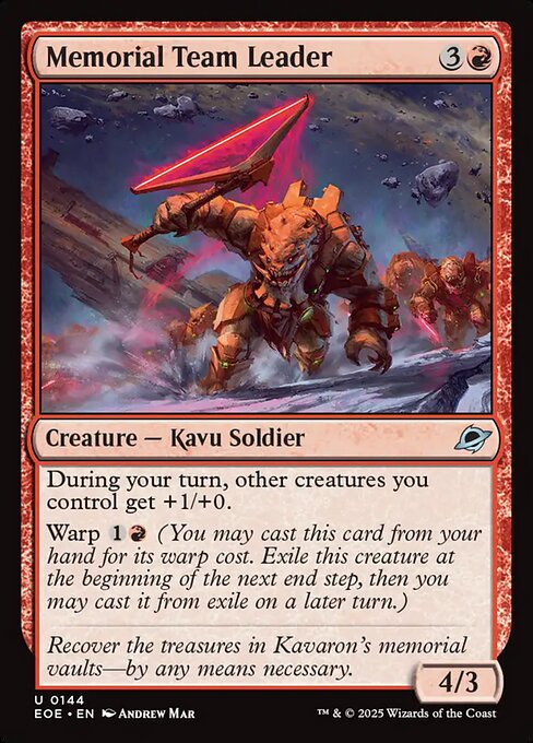 Memorial Team Leader - Edge of Eternities EOE - NM - 0144 U