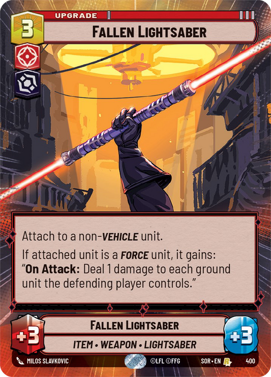 Fallen Lightsaber - R 400/252 - Spark of Rebellion SOR - Star Wars Unlimited (Hyperspace)