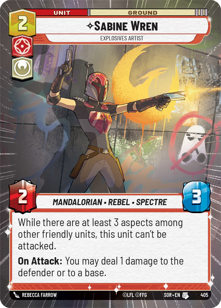 Sabine Wren - U 405/252 - Spark of Rebellion SOR - Star Wars Unlimited (Hyperspace)