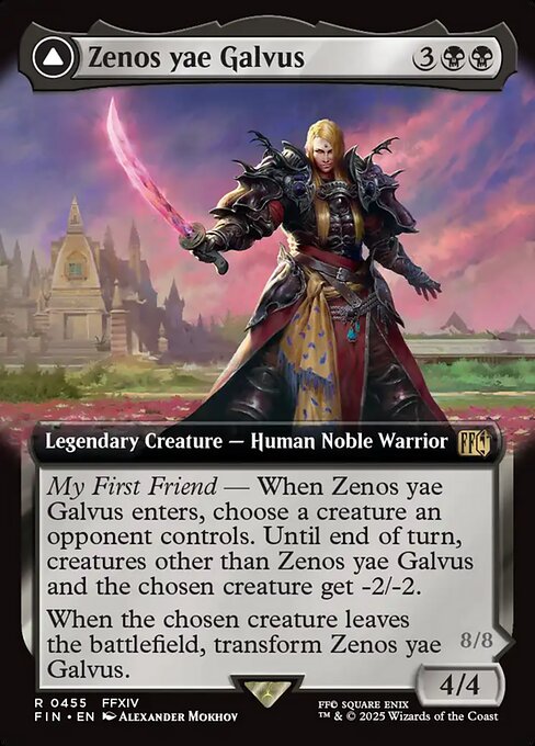 Zenos yae Galvus // Shinryu, Transcendent Rival - Final Fantasy FIN - NM - 0455 R (Extended Foil)