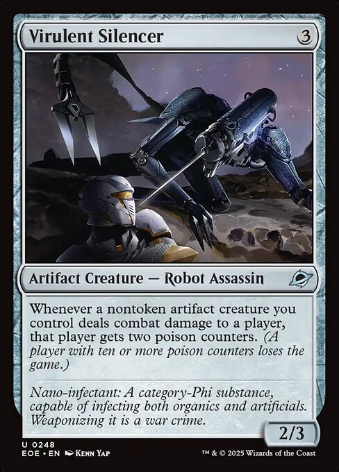 Virulent Silencer - Edge of Eternities EOE - NM - 0248 U (Foil)