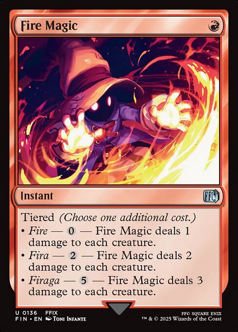 Fire Magic - Final Fantasy FIN - NM - 0136 U (Foil)