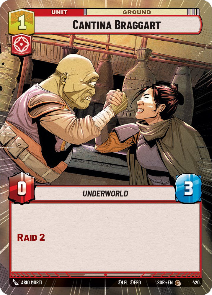 Cantina Braggart - C 420/252 - Spark of Rebellion SOR - Star Wars Unlimited (Hyperspace Foil)