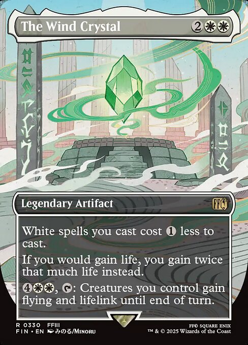 The Wind Crystal - Final Fantasy FIN - NM - 0330 R (Borderless Foil)