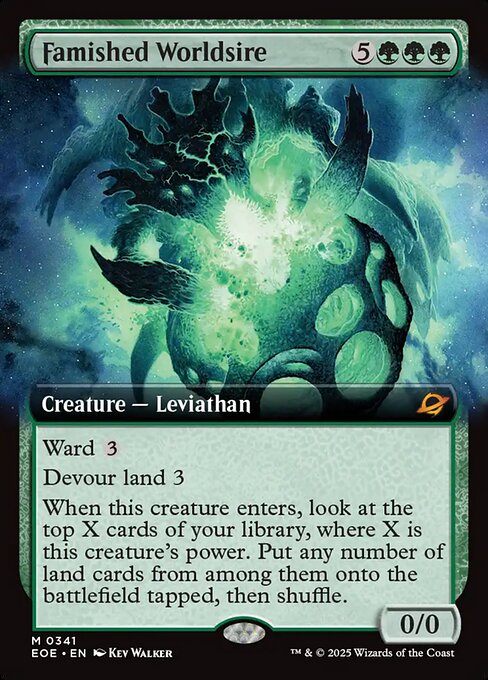 Famished Worldsire - Edge of Eternities EOE - NM - 0341 M (Extended Foil)