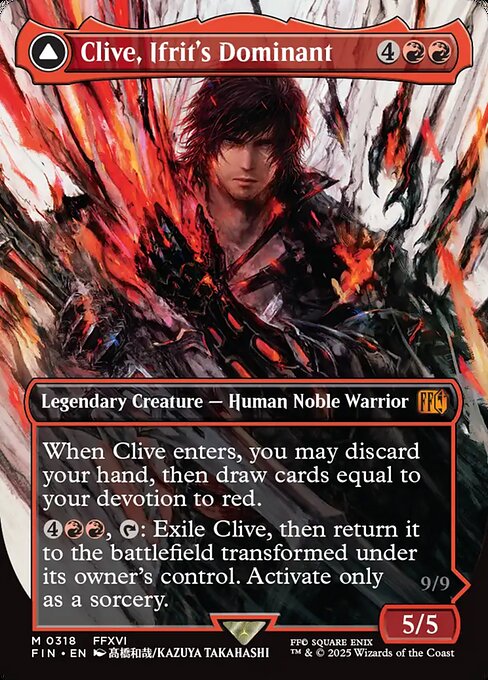 Clive, Ifrit's Dominant // Ifrit, Warden of Inferno - Final Fantasy FIN - NM - 0318 M (Borderless)