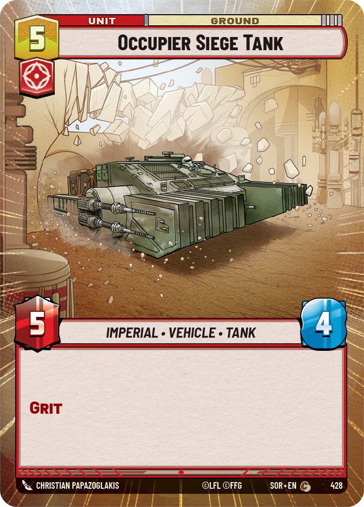 Occupier Siege Tank - C 428/252 - Spark of Rebellion SOR - Star Wars Unlimited (Hyperspace)