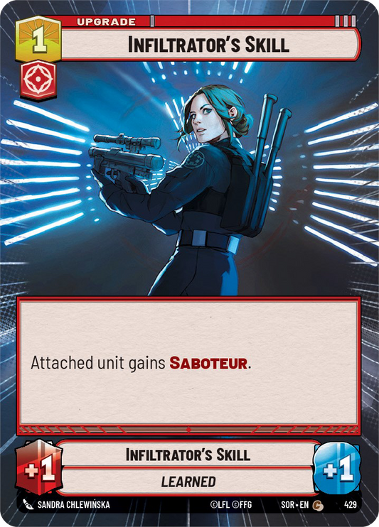 Infiltrator's Skill - C 429/252 - Spark of Rebellion SOR - Star Wars Unlimited (Hyperspace Foil)