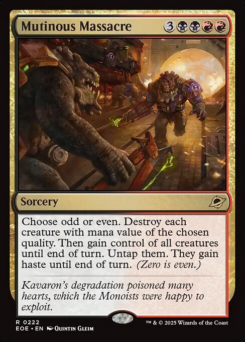 Mutinous Massacre - Edge of Eternities EOE - NM - 0222 R (Foil)