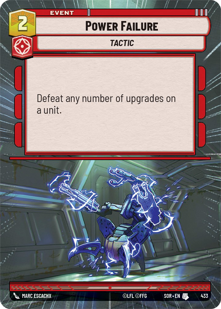 Power Failure - U 433/252 - Spark of Rebellion SOR - Star Wars Unlimited (Hyperspace Foil)