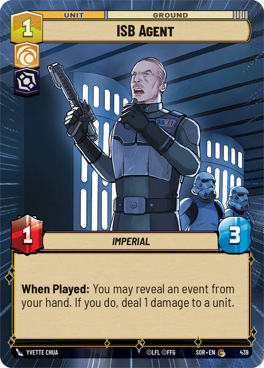 ISB Agent - C 439/252 - Spark of Rebellion SOR - Star Wars Unlimited (Hyperspace)