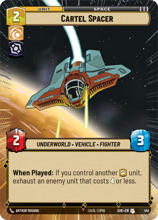 Cartel Spacer - U 441/252 - Spark of Rebellion SOR - Star Wars Unlimited (Hyperspace Foil)