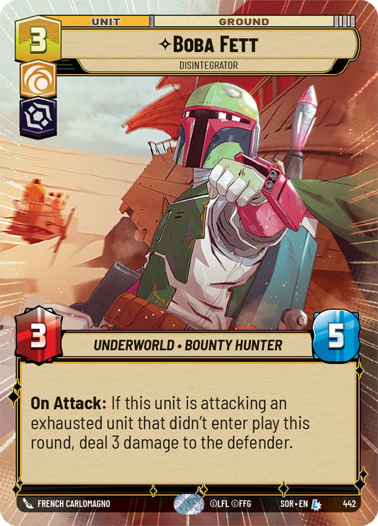 Boba Fett - L 442/252 - Spark of Rebellion SOR - Star Wars Unlimited (Hyperspace Foil)