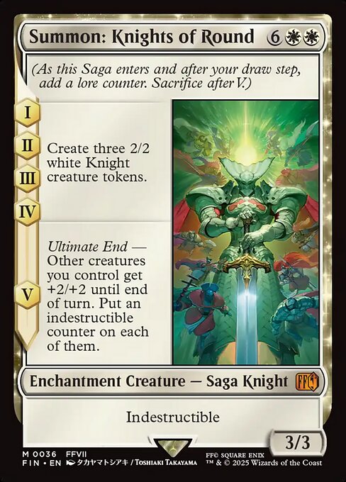 Summon: Knights of Round - Final Fantasy FIN - NM - 0036 M