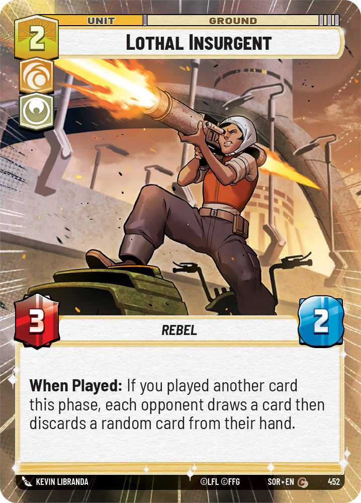 Lothal Insurgent - C 452/252 - Spark of Rebellion SOR - Star Wars Unlimited (Hyperspace Foil)