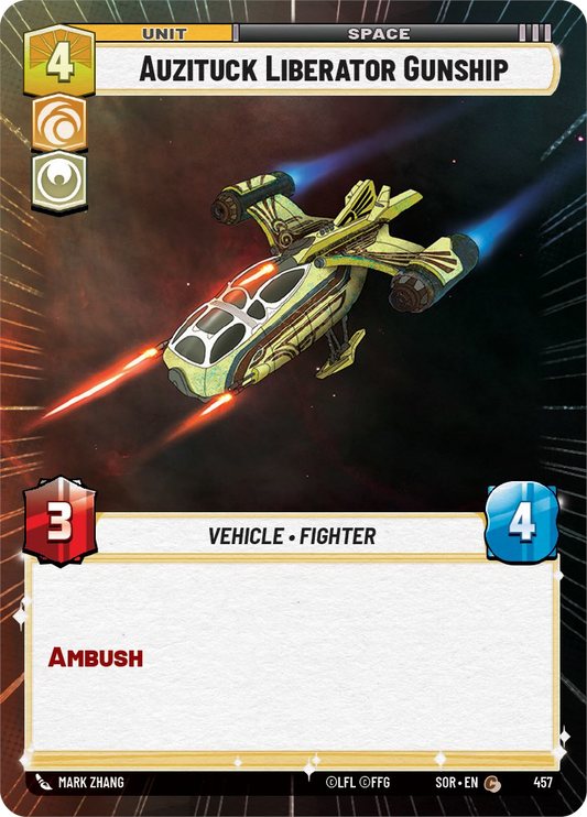 Auzituck Liberator Gunship - C 457/252 - Spark of Rebellion SOR - Star Wars Unlimited (Hyperspace Foil)