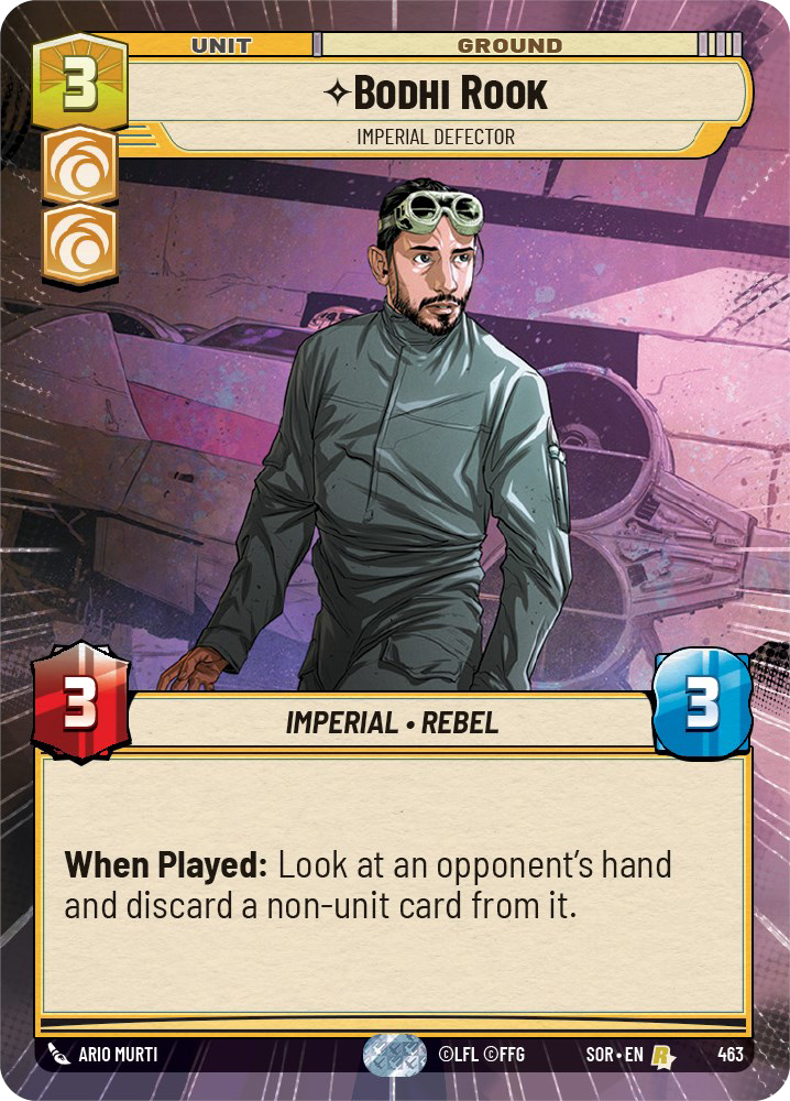 Bodhi Rook - R 463/252 - Spark of Rebellion SOR - Star Wars Unlimited (Hyperspace)