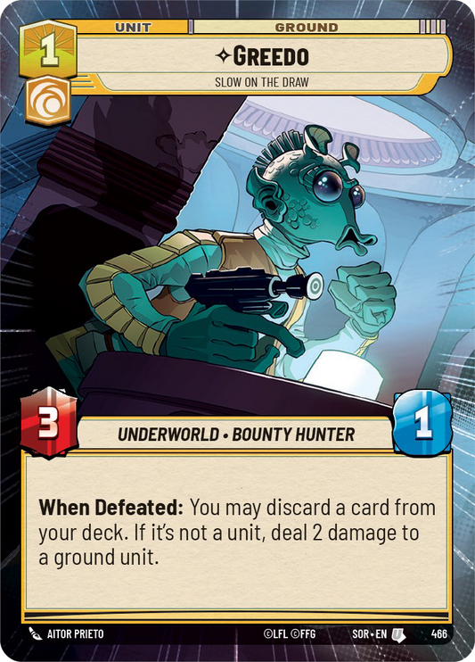 Greedo - U 466/252 - Spark of Rebellion SOR - Star Wars Unlimited (Hyperspace)