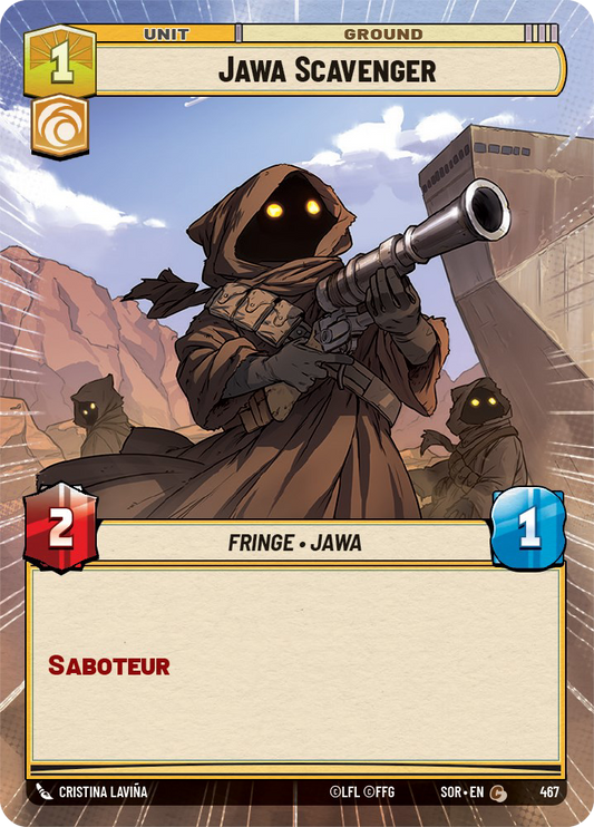 Jawa Scavenger - C 467/252 - Spark of Rebellion SOR - Star Wars Unlimited (Hyperspace Foil)