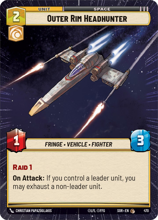 Outer Rim Headhunter - C 470/252 - Spark of Rebellion SOR - Star Wars Unlimited (Hyperspace)