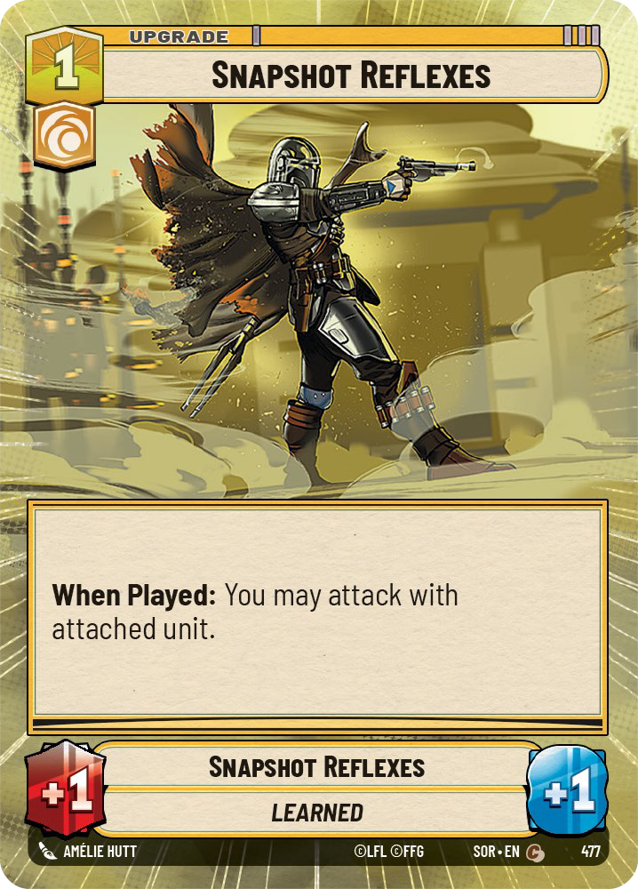 Snapshot Reflexes - C 477/252 - Spark of Rebellion SOR - Star Wars Unlimited (Hyperspace Foil)