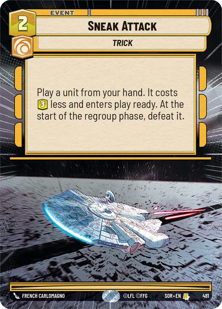 Sneak Attack - R 481/252 - Spark of Rebellion SOR - Star Wars Unlimited (Hyperspace Foil)